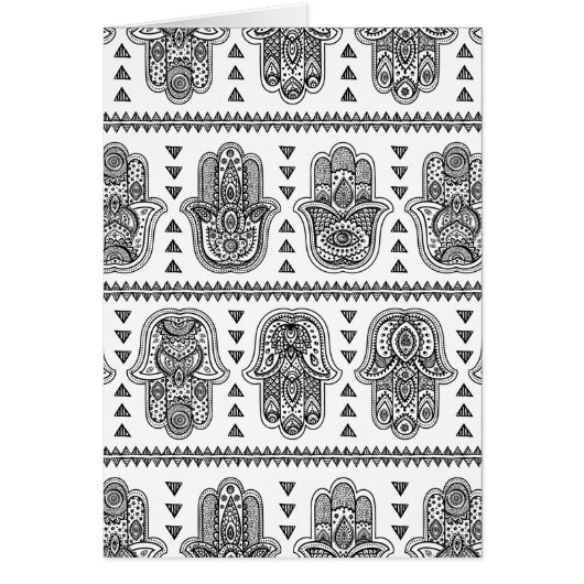 Indian Hand Drawn Hamsa Doodle Cards (Front)