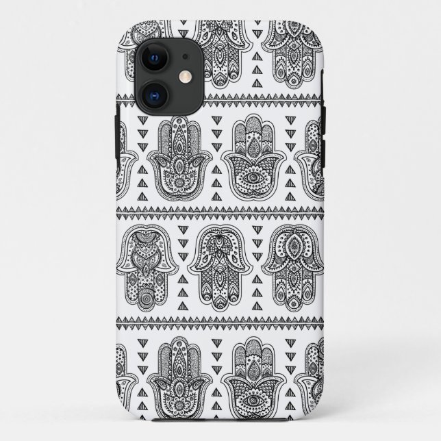 Indian Hand Drawn Hamsa Doodle Case-Mate iPhone Case (Back)
