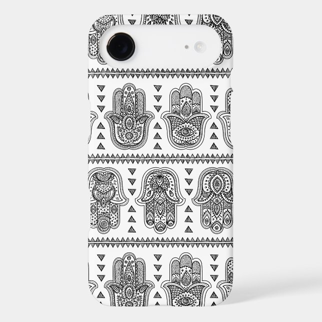Indian Hand Drawn Hamsa Doodle Case-Mate iPhone Case (Back)
