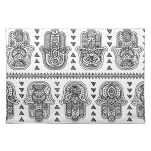 Indian Hand Drawn Hamsa Doodle Placemat