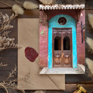 Indian Haveli Door Postcard
