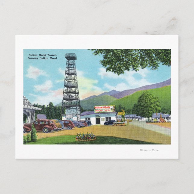 Indian Head and Indian Head Tower View Postcard (Front)