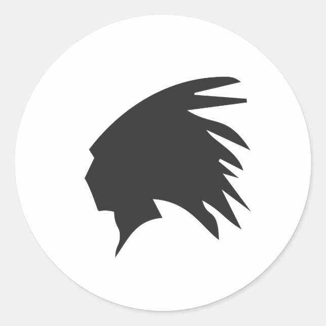 Indian Head Classic Round Sticker (Front)