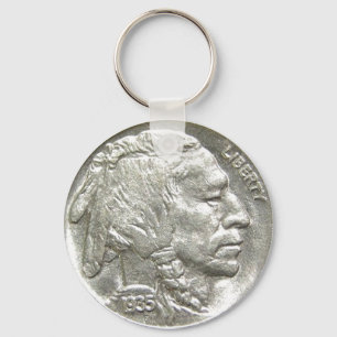 INDIAN HEAD NICKEL KEYCHAIN