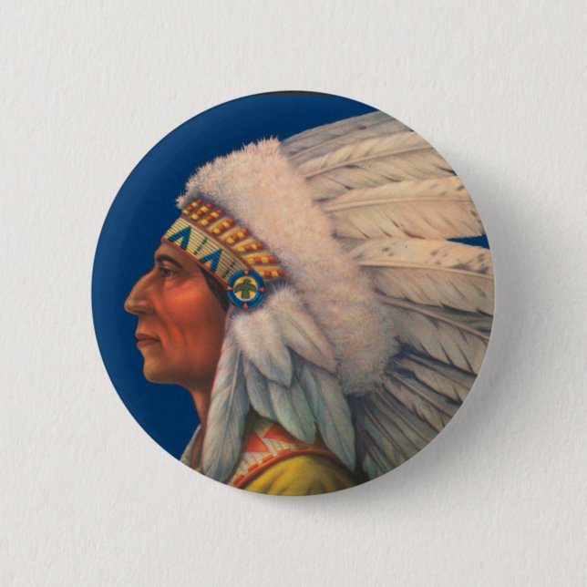 Indian Head Pinback Button (Front)
