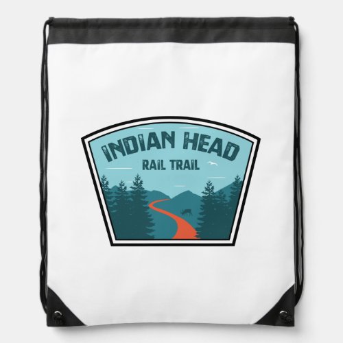 Indian Head Rail Trail Drawstring Bag