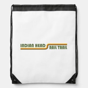 Indian Head Rail Trail Drawstring Bag