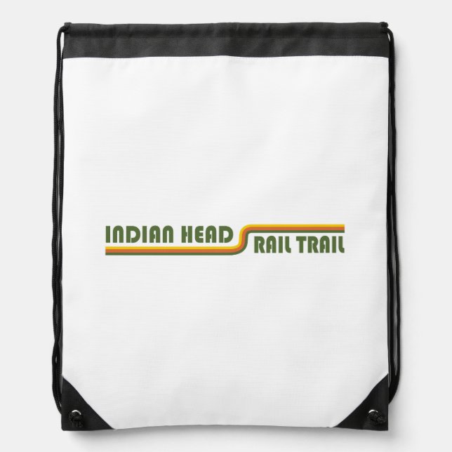 Indian Head Rail Trail Drawstring Bag (Front)