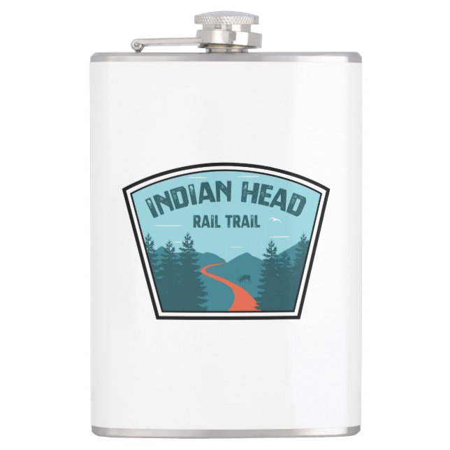 Indian Head Rail Trail Flask (Front)