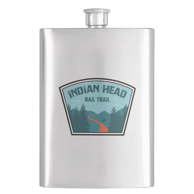 Indian Head Rail Trail Flask (Front)