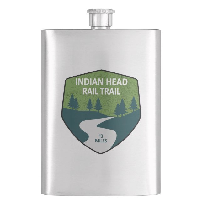 Indian Head Rail Trail Flask (Front)