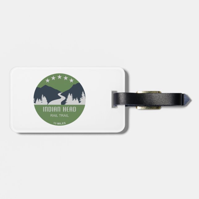 Indian Head Rail Trail Luggage Tag (Back Horizontal)