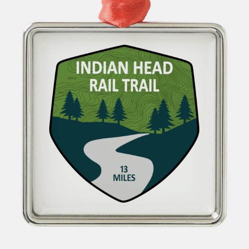 Indian Head Rail Trail Metal Ornament