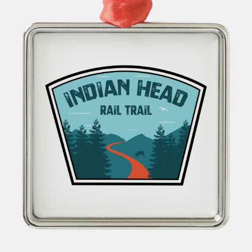 Indian Head Rail Trail Metal Ornament