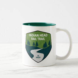 Indian Head Rail Trail Two-Tone Coffee Mug