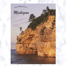 Indian Head Rock Michigan Postcard