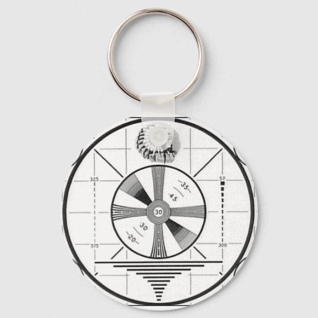 Indian Head Television Test Pattern Keychain (Front)
