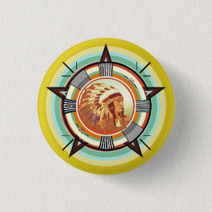 Indian Head Test Pattern Button