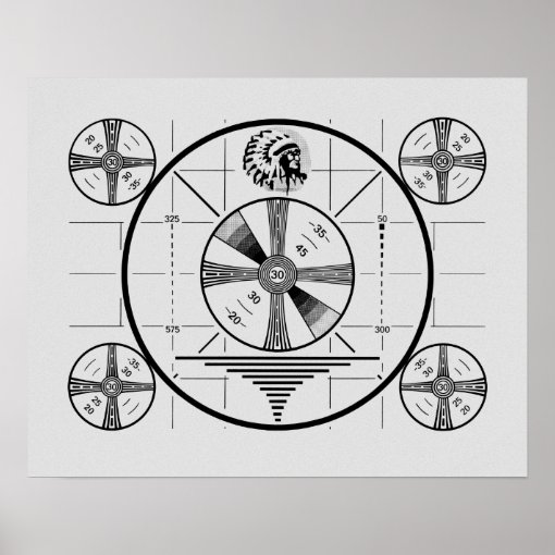 Indian Head Test Pattern Poster | Zazzle