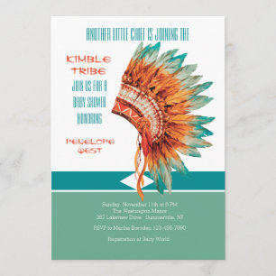 Indian Headdress Invitation