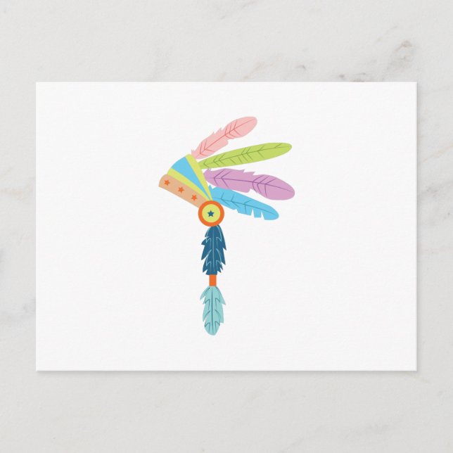Indian Headress Postcard (Front)