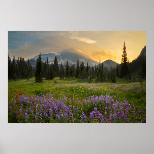 Indian Henrys Hunting Ground at sunrise Poster