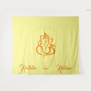 Indian Hindu Ganesha Wedding Tapestry