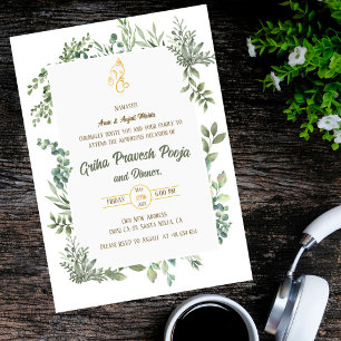 Indian Hindu Housewarming Griha Pravesh Invitation