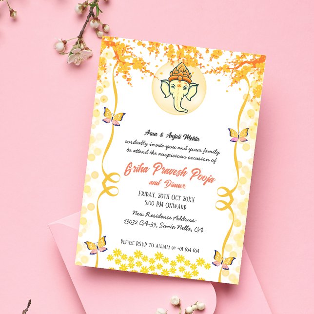 Indian Hindu Housewarming Griha Pravesh Invitation (Creator Uploaded)