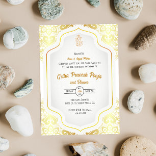 Indian Hindu Housewarming Griha Pravesh Invitation