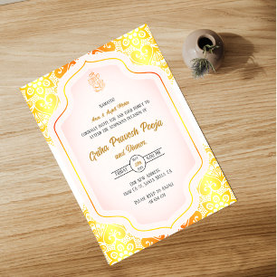 Indian Hindu Housewarming Griha Pravesh Invitation