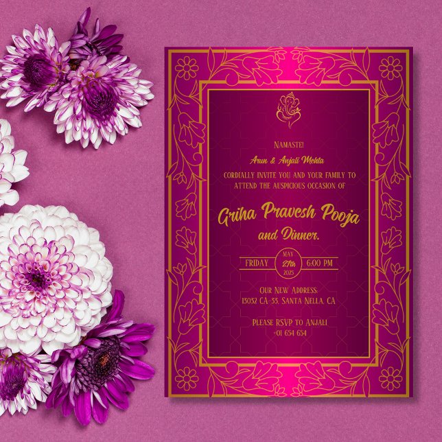 Indian Hindu Housewarming Griha Pravesh Invitation (Creator Uploaded)