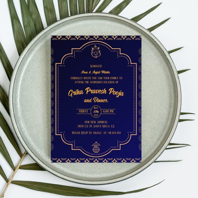 Indian Hindu Housewarming Griha Pravesh Invitation (Creator Uploaded)