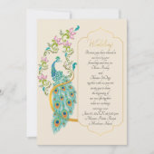 Indian Hindu Peacock Wedding Invitation (Front)