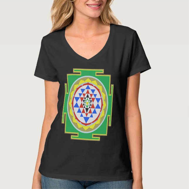 Indian Hindu Wedding  for Indians Sri Yantra Diagr T-Shirt (Front)