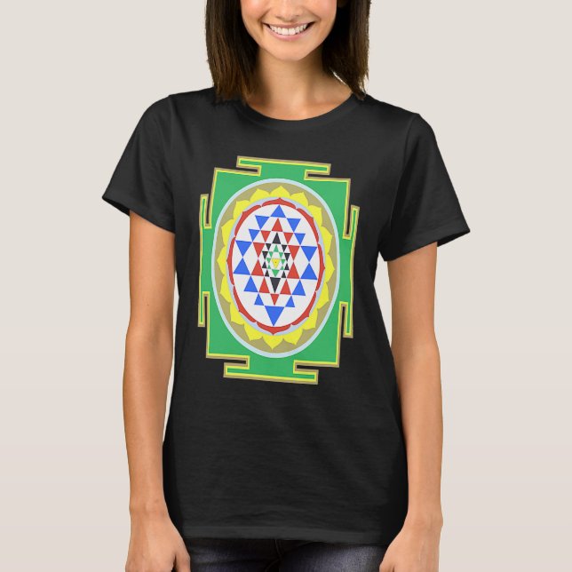 Indian Hindu Wedding  for Indians Sri Yantra Diagr T-Shirt (Front)