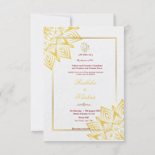 Indian hindu wedding Ganesha invitation