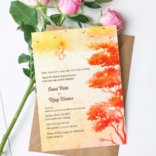 Indian Hindu Wedding Ganesha Invitation