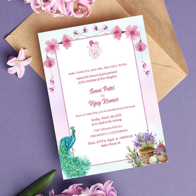 Indian Hindu Wedding Ganesha Invitation (Creator Uploaded)