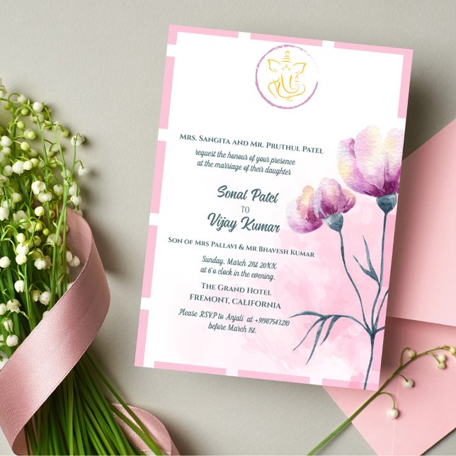 Indian Hindu Wedding Ganesha Invitation (Creator Uploaded)