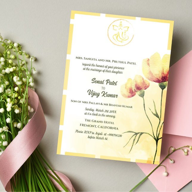 Indian Hindu Wedding Ganesha Invitation (Creator Uploaded)