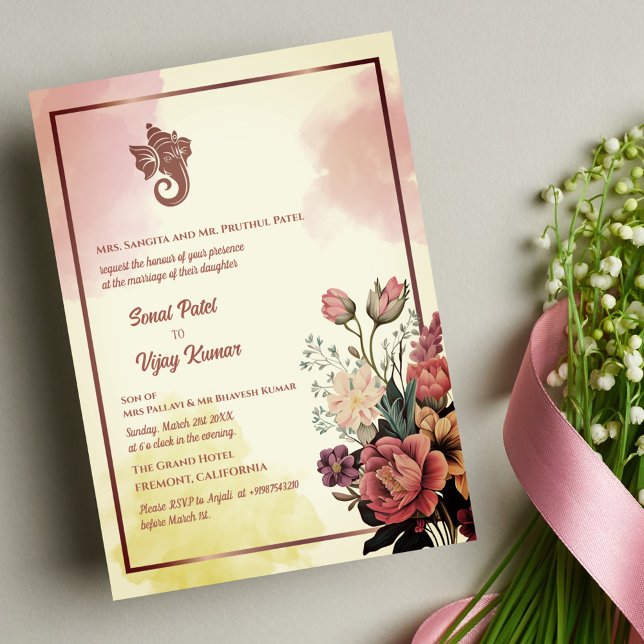 Indian Hindu Wedding Ganesha Invitation (Creator Uploaded)