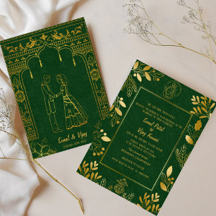 Indian Hindu Wedding Ganesha Invitation