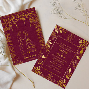 Indian Hindu Wedding Ganesha Invitation