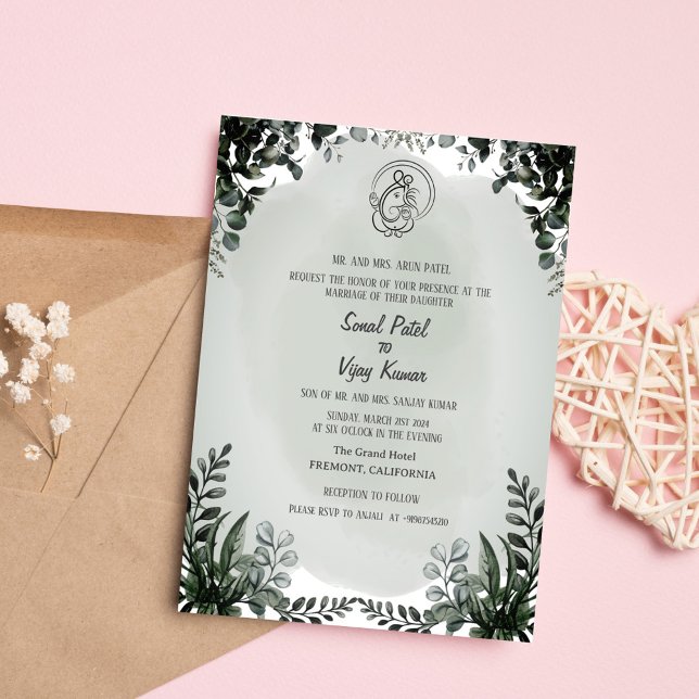 Indian Hindu Wedding Ganesha Invitation (Creator Uploaded)