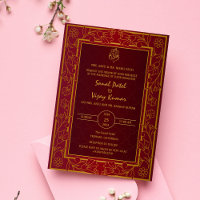 Indian Hindu Wedding Golden Elements Ganesha Logo
