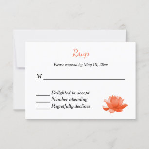 Indian Hindu Wedding Invitation RSVP