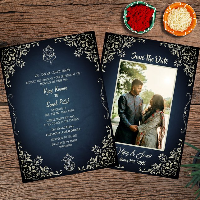 Indian Hindu Wedding Invitation with Custom Image (Creator Uploaded)