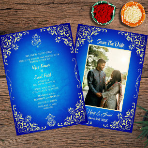 Indian Hindu Wedding Invitation with Custom Image