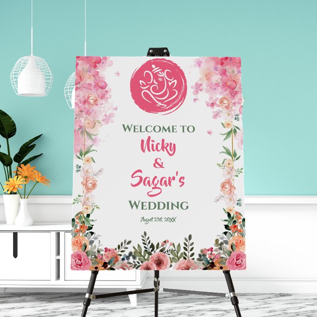 Indian Hindu Wedding Welcome Sign Foam Board (Creator Uploaded)